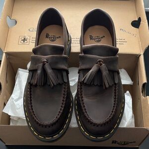 Dr. Martens Women’s Men's Unisex Dark Brown Tassel Slip-Ons